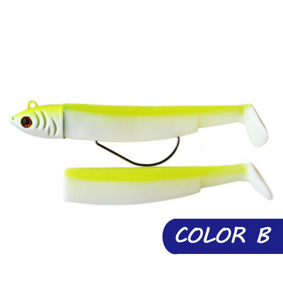 15g 30g JIG Head Pehme sööt Texas Black Minnow koos 2/0 ussikonksudega Swimbait Paddle Tail Fishing sööt Bass Lands Vooblerid