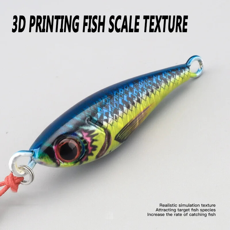 UUS 3D Metallist Jig 15g 20g 30g 40g 60g 80g Mere biomimeetiline kala rauast plaat sööt Voobleriga kalapüügi peibutis kunstlik ookeani paadiga kalapüük