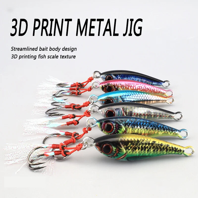 UUS 3D Metallist Jig 15g 20g 30g 40g 60g 80g Mere biomimeetiline kala rauast plaat sööt Voobleriga kalapüügi peibutis kunstlik ookeani paadiga kalapüük