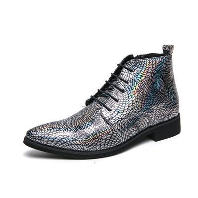 Talvine Luksuslik Kleit Saapad Briti Stiilis Meeste Säravad Nahast Saapad Rohelised Ärijalatsid Meeste Pulmakingad Nööritavad Chelsea Saapad