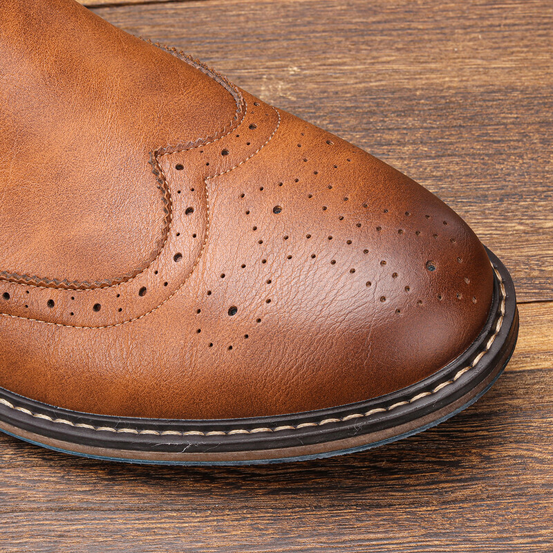 Mărimea 7-13 Cizme Brogue Chelsea Bărbați Cizme din piele în stil american clasic #Al667