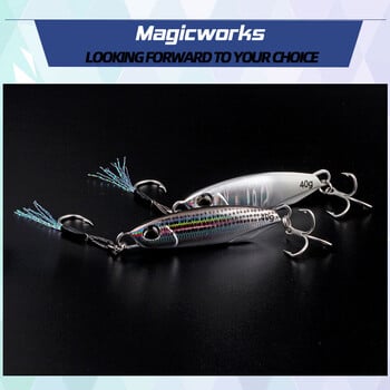 Magic Works Fishing Metal Jig 15G 20G 30G 40G 60G Fishing Goods 2024 Jig For Sea Artificial Fishing Gear Artificial Fishing Lure