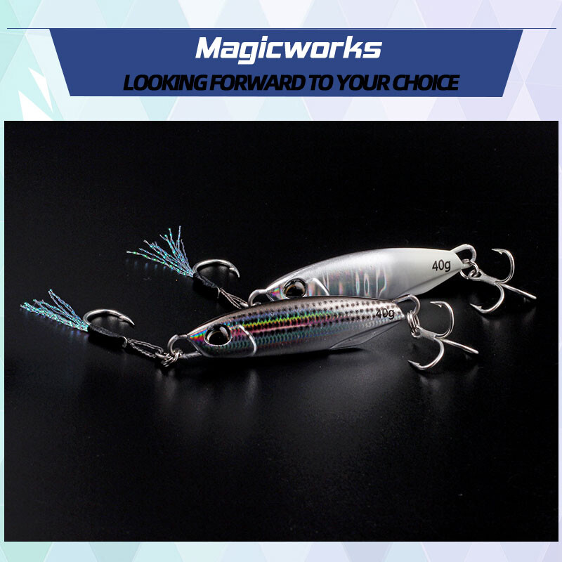 Magic Works Fishing Metal Jig 15G 20G 30G 40G 60G Fishing Goods 2024 Jig for Sea Kunstpüügivahendid Kunstlik kalapüügi peibutis