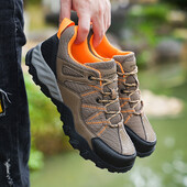 Muške planinarske cipele, mrežaste, udobne, prozračne, ležerne cipele za hodanje na otvorenom, velike gumene potplate, protuklizne cipele za planinarenje za muškarce