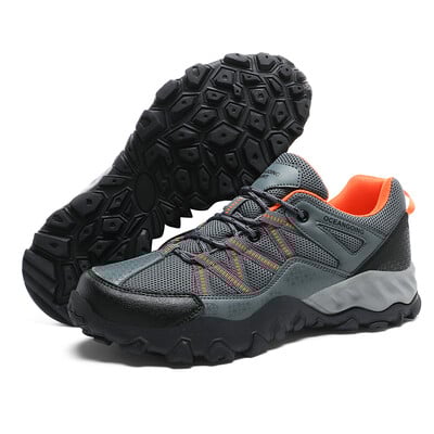 Muške planinarske cipele, mrežaste, udobne, prozračne, ležerne cipele za hodanje na otvorenom, velike gumene potplate, protuklizne cipele za planinarenje za muškarce