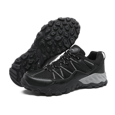 Muške planinarske cipele, mrežaste, udobne, prozračne, ležerne cipele za hodanje na otvorenom, velike gumene potplate, protuklizne cipele za planinarenje za muškarce