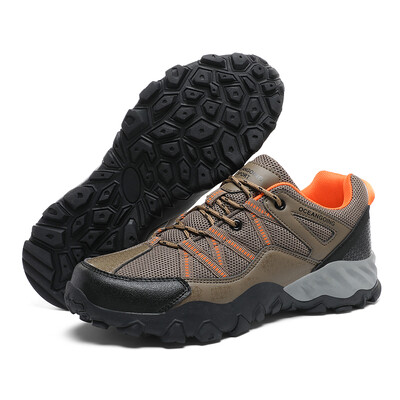 Muške planinarske cipele, mrežaste, udobne, prozračne, ležerne cipele za hodanje na otvorenom, velike gumene potplate, protuklizne cipele za planinarenje za muškarce