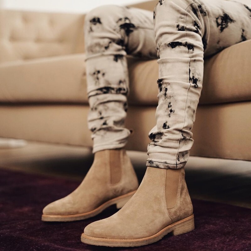 Uued ehtsast nahast Chelsea saapad meestele Lehma seemisnahast Business Square Toe meeste saapad Мужские сапоги Suurused 35-46