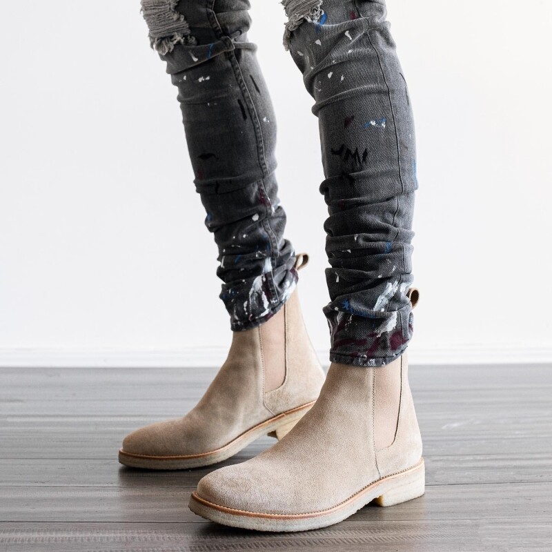 Uued ehtsast nahast Chelsea saapad meestele Lehma seemisnahast Business Square Toe meeste saapad Мужские сапоги Suurused 35-46