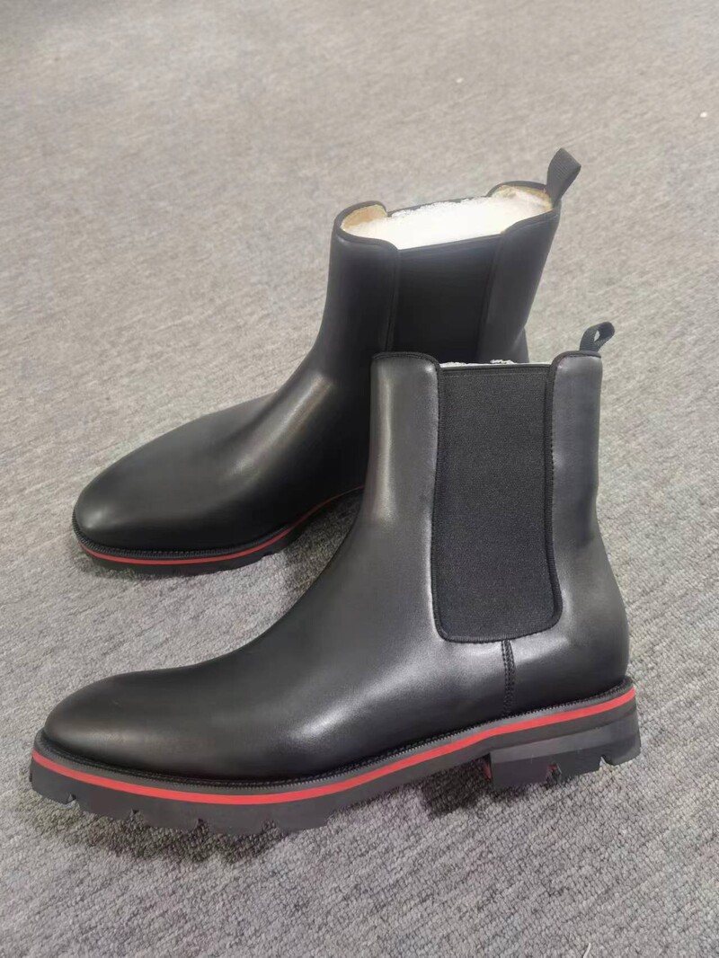 Cizme Chelsea Negre Pentru Barbati Cizme De Iarna Clasice Piele Veratica Casual Stilul Britanic Pantofi De Birou lucrati manual Cizme Barbati