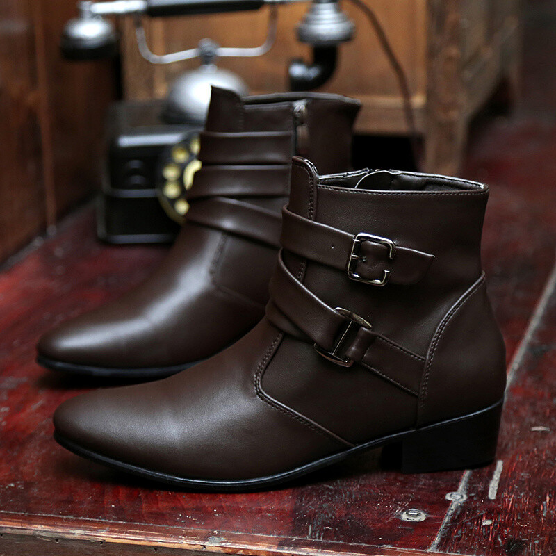 2024. Novi dizajn Visoke gležnjače u punk stilu Muške bijele kožne čizme za muškarce Ljetne cipele s patentnim zatvaračem Velika veličina 47 Chaussure Homme