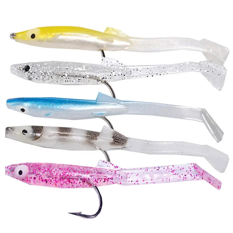 Afishlure Raglou Eel Predator Sea Fishing Lure 6τμχ/τσάντα Fishing Artificial Soft Shad Bait Pesca 80mm/2,3g