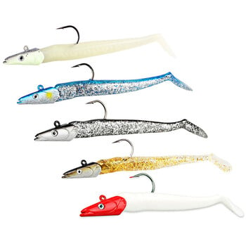 5PC Jig Head Μαλακό κιτ τεχνητού δολώματος σιλικόνης Paddle Tail Trout Winter Fishing Lures Set Wobbler for Trolling Sea Bass Swimbait