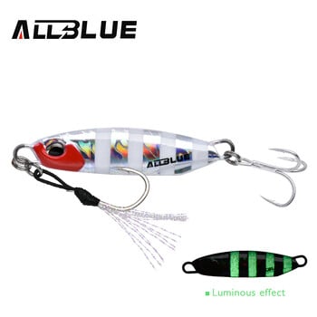 ALLBLUE New DRAGER Metal Cast Jig Spoon 15G 30G Shore Casting Jigging Fish Sea Bass Fishing Lure Изкуствена примамка