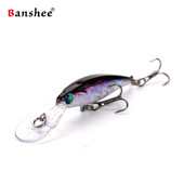 banshee 50 χιλιοστά 3,3 g crankbaits ψάρεμα jerkbait μανιβέλα wobblers για τούρνα πέρκα wobbler επιπλέουν σκληρά δολώματα ψάρια θέλγητρα μαύρο minnow