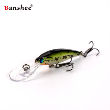 banshee 50 χιλιοστά 3,3 g crankbaits ψάρεμα jerkbait μανιβέλα wobblers για τούρνα πέρκα wobbler επιπλέουν σκληρά δολώματα ψάρια θέλγητρα μαύρο minnow