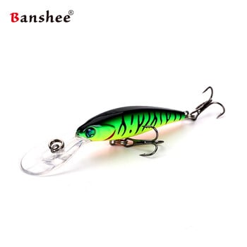 banshee 50 χιλιοστά 3,3 g crankbaits ψάρεμα jerkbait μανιβέλα wobblers για τούρνα πέρκα wobbler επιπλέουν σκληρά δολώματα ψάρια θέλγητρα μαύρο minnow