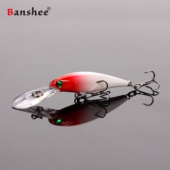 banshee 50 χιλιοστά 3,3 g crankbaits ψάρεμα jerkbait μανιβέλα wobblers για τούρνα πέρκα wobbler επιπλέουν σκληρά δολώματα ψάρια θέλγητρα μαύρο minnow