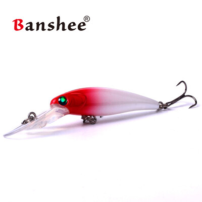 banshee 50 χιλιοστά 3,3 g crankbaits ψάρεμα jerkbait μανιβέλα wobblers για τούρνα πέρκα wobbler επιπλέουν σκληρά δολώματα ψάρια θέλγητρα μαύρο minnow