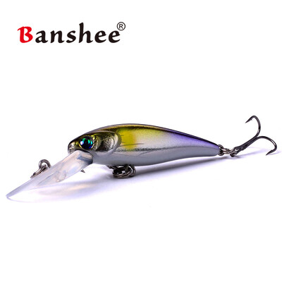 banshee 50 χιλιοστά 3,3 g crankbaits ψάρεμα jerkbait μανιβέλα wobblers για τούρνα πέρκα wobbler επιπλέουν σκληρά δολώματα ψάρια θέλγητρα μαύρο minnow