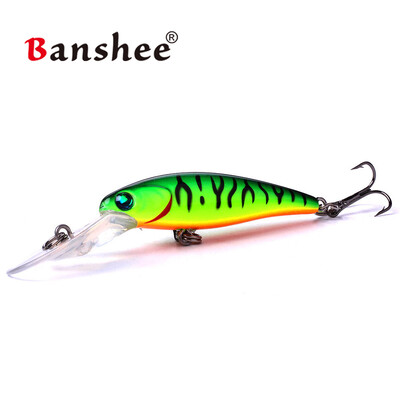 banshee 50 χιλιοστά 3,3 g crankbaits ψάρεμα jerkbait μανιβέλα wobblers για τούρνα πέρκα wobbler επιπλέουν σκληρά δολώματα ψάρια θέλγητρα μαύρο minnow