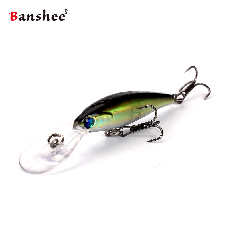 banshee 50 χιλιοστά 3,3 g crankbaits ψάρεμα jerkbait μανιβέλα wobblers για τούρνα πέρκα wobbler επιπλέουν σκληρά δολώματα ψάρια θέλγητρα μαύρο minnow