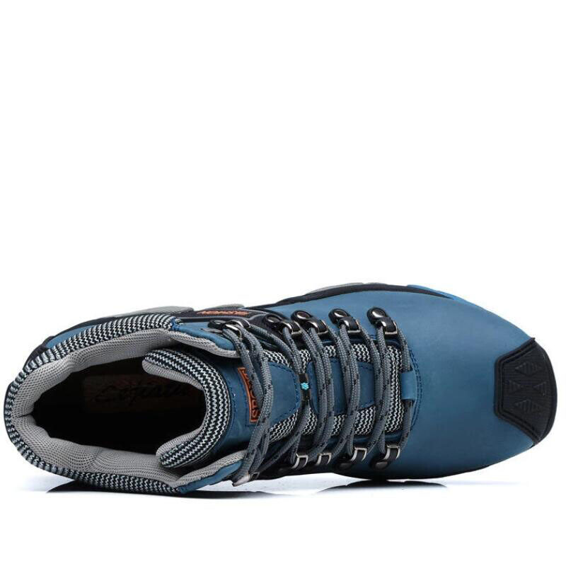 Kvaliteetsed meeste matkajalatsid välistingimustes kõrged jahisaapad Meeste ehtsast nahast mugavad matkasaapad