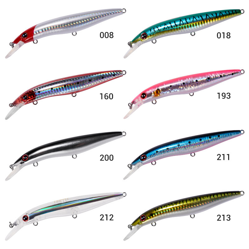 Noeby Floating Minnow Bait 125mm19g Naluca de pescuit Trolling de mică adâncime Turnare Momeală tare artificială Naluci de apă sărată de mare Pesca Wobbler