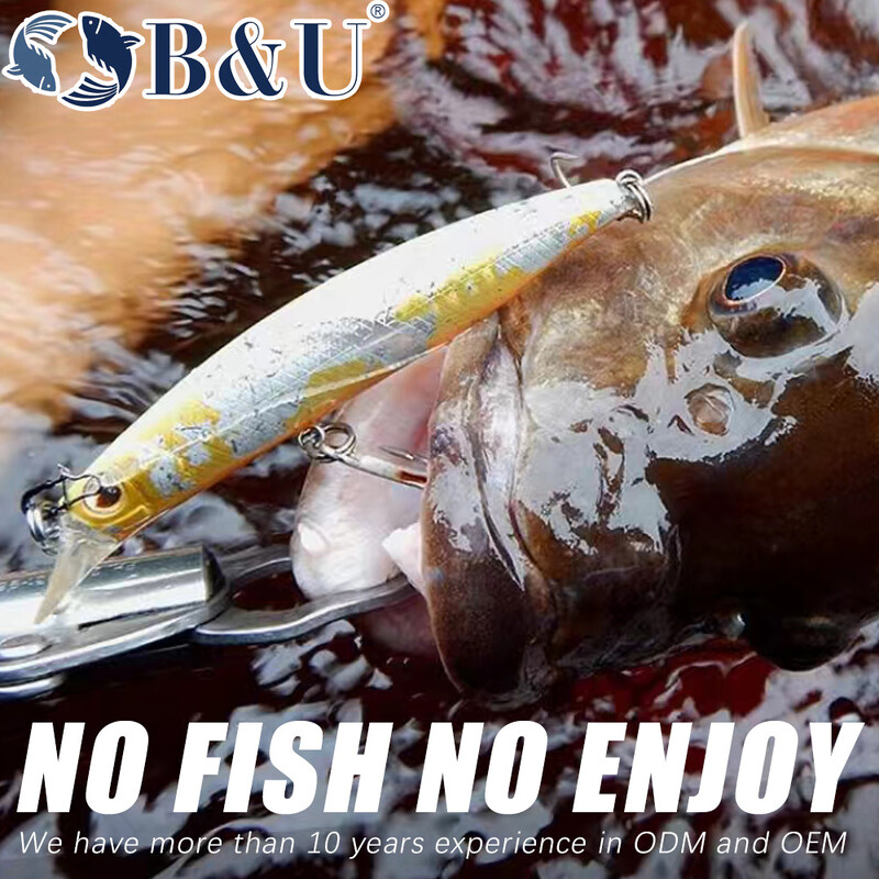 B&U 90mm 125mm mare scufundare lentă/plutitoare turnare lungă pescuit pescuit pescuit apă sărată wobbler jerkbaits swimbait bas ton pentru pescuit