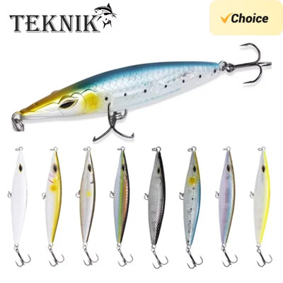 Teknik Fishing Lure 2024 peldoša zīmuļa ēsma 90/110/130mm Stickbait Asturies Wobbler Topwater asturie Lures jūras asaru ēsma