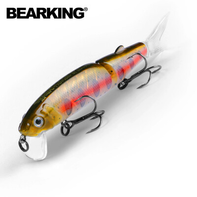 Bearking 11,3 cm 13,7 g nalucă de pescuit fierbinte calitate minnow momeală profesională pentru înot momeală articulată cu cârlig alb sau negru