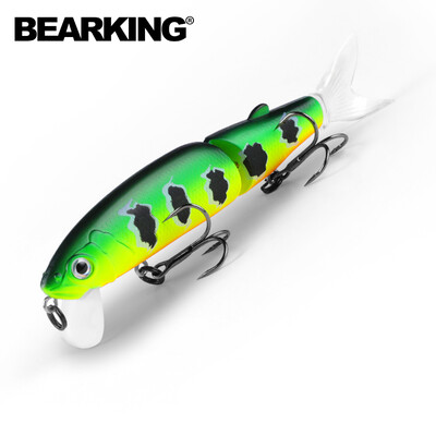 Bearking 11,3 cm 13,7 g nalucă de pescuit fierbinte calitate minnow momeală profesională pentru înot momeală articulată cu cârlig alb sau negru