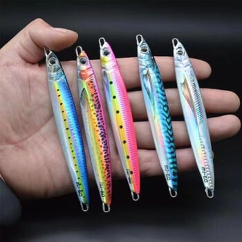 60g 115mm Luminous Wire Fishing Lure Ισπανικό σκουμπρί Μεταλλικό Swimbait Sea Fishing Jigging Wobbler Artificial Jig Bait 3d printed