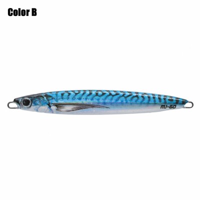 60g 115mm helendav traat püügilant Hispaania makrell Metallist Swimbait Sea Fishing Jigging Vobbler Kunstlik Jig Bait 3D prinditud