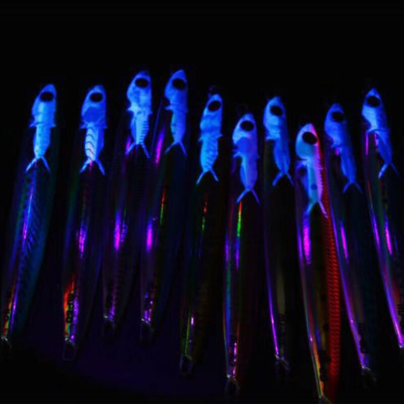 60g 115mm helendav traat püügilant Hispaania makrell Metallist Swimbait Sea Fishing Jigging Vobbler Kunstlik Jig Bait 3D prinditud