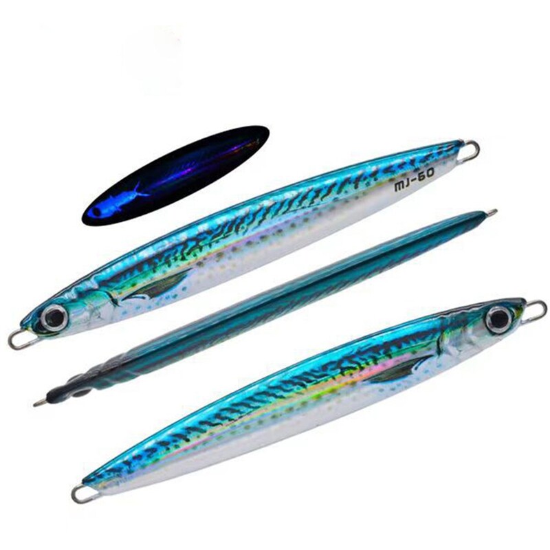 60g 115mm helendav traat püügilant Hispaania makrell Metallist Swimbait Sea Fishing Jigging Vobbler Kunstlik Jig Bait 3D prinditud