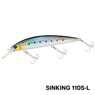 TSURINOYA Long Casting Sinking Minnow Momeal 110mm 37g Max 80m Naluca de pescuit maritim Pesca Momeli artificiale dure Biban Jerkbait