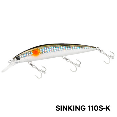 TSURINOYA Long Casting Sinking Minnow Momeal 110mm 37g Max 80m Naluca de pescuit maritim Pesca Momeli artificiale dure Biban Jerkbait