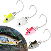 Kalastuslant 2tk/kott Jig Head Black Minnow 12g Lead Head konksu lant Seabass Swing kunstliku söödaga simuleeritud ujumispeibutis