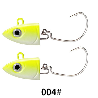 Kalastuslant 2tk/kott Jig Head Black Minnow 12g Lead Head konksu lant Seabass Swing kunstliku söödaga simuleeritud ujumispeibutis