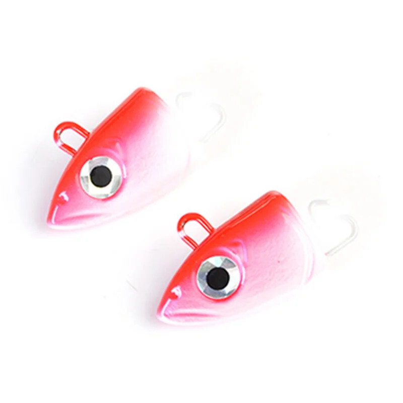 Kalastuslant 2tk/kott Jig Head Black Minnow 12g Lead Head konksu lant Seabass Swing kunstliku söödaga simuleeritud ujumispeibutis