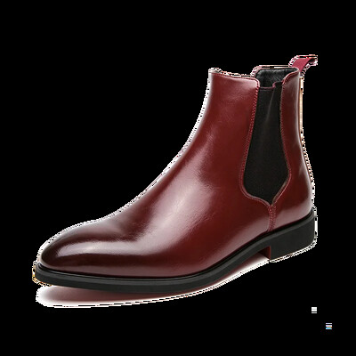 Επώνυμα Δερμάτινα Ανδρικά Μπότες Chelsea Σχεδιαστής Ιταλικές Μπότες Φόρεμα Ανδρικές Μόδα Casual Επαγγελματικές μπότες 38-48