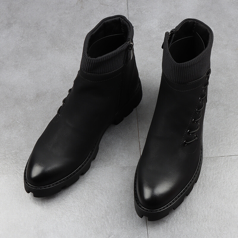 cizme chelsea de modă pentru bărbați pantofi de designer de marca cowboy cizme cu platformă din piele originală petrecere club de noapte toamnă iarnă