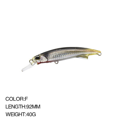 9,2 cm 40 g Naluca de pescuit Minnow Wobbler Naluca de marime Pescuit în mare Super Long Cast Sinking Jerkbait Swimbait Momeală tare artificială