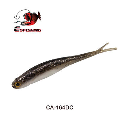 ESFISHING Real Shad 130mm Pesca Umelý silikónový mäkký návnada Vidlica Tail Inject Salts Rybárske návnady Minnow Jigging