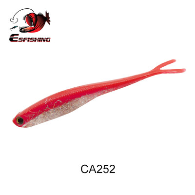 ESFISHING Real Shad 130mm Pesca Umelý silikónový mäkký návnada Vidlica Tail Inject Salts Rybárske návnady Minnow Jigging
