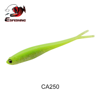 ESFISHING Real Shad 130mm Pesca Umelý silikónový mäkký návnada Vidlica Tail Inject Salts Rybárske návnady Minnow Jigging
