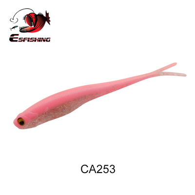ESFISHING Real Shad 130mm Pesca Umelý silikónový mäkký návnada Vidlica Tail Inject Salts Rybárske návnady Minnow Jigging