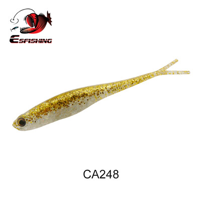 ESFISHING Real Shad 130mm Pesca Umelý silikónový mäkký návnada Vidlica Tail Inject Salts Rybárske návnady Minnow Jigging