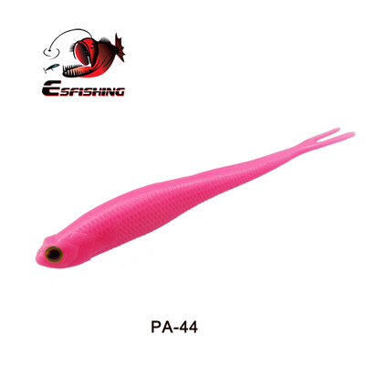 ESFISHING Real Shad 130mm Pesca Umelý silikónový mäkký návnada Vidlica Tail Inject Salts Rybárske návnady Minnow Jigging